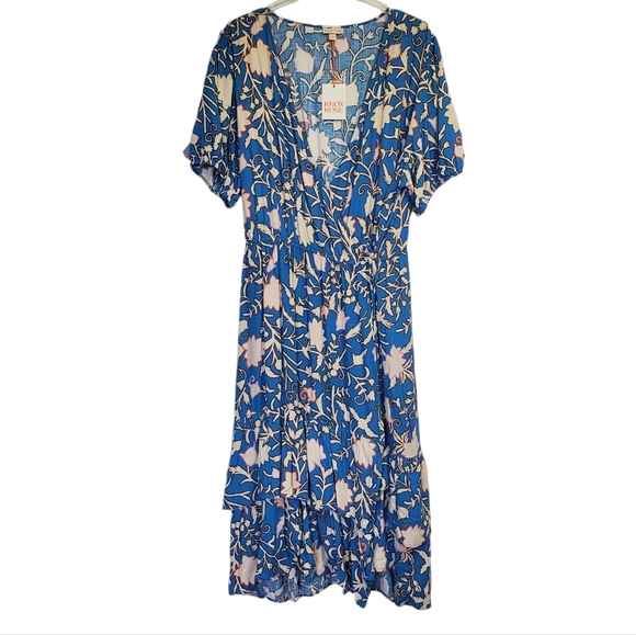 NWT Knox Rose Women's Wrap Dress Floral Ruffle Short Sleeves Size 4X - Picture 12 of 14